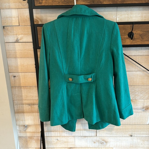 🍀Old Navy Green medium pea coat- St Patrick’s Day!🍀 - Picture 5 of 5